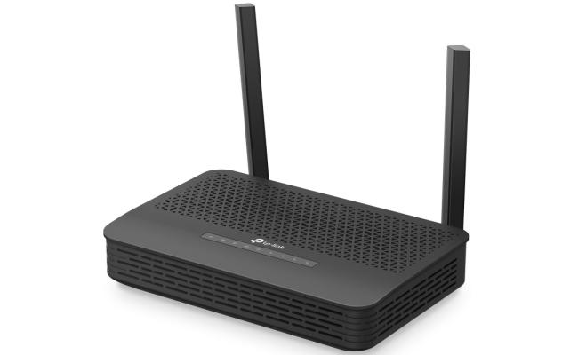 TP-Link XX530v v2 AX3000 Dual Band Wi-Fi 6 GPON Router that delivers up to 3 Gbps speeds with 4 high-performance antennas, Gigabit ports, VoIP support, IPTV optimization, Easy Mesh compatibility, advanced WPA3 security, and simple app-based management.